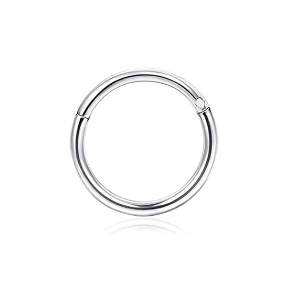 WKOUD 16G Surgical Steel Septum Piercing Nose Hoop Clicker Ring Lip Labret Conch Helix Cartilage Daith Earring Hoop Jewelry
