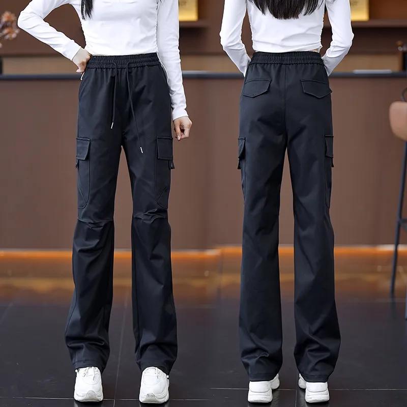 Overalls Women's Spring and Autumn High Waist Loose American Straight Casual Wide-leg Cargo Pants Women Pants