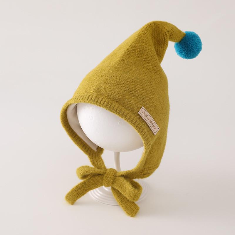 Baby Boys Girls Winter Warm Knitted Cap With Ear Flap For Toddler Kids