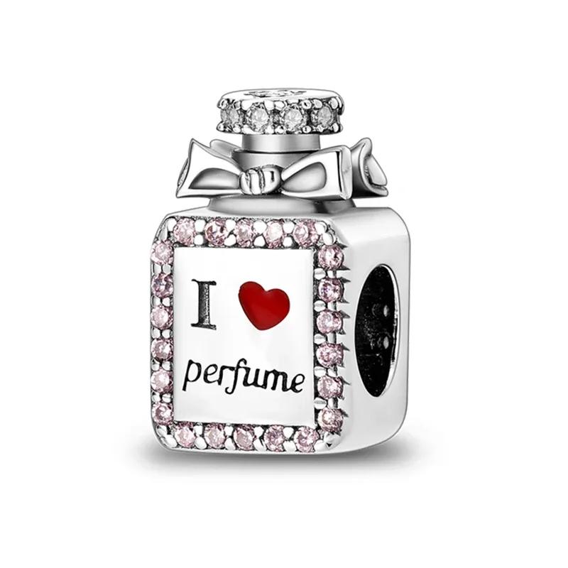 Charms Beads Copper Pink Perfume Bottle Letter Luminous Firefly Tarot Card Beads Fit Diy Bracelets Jewelry