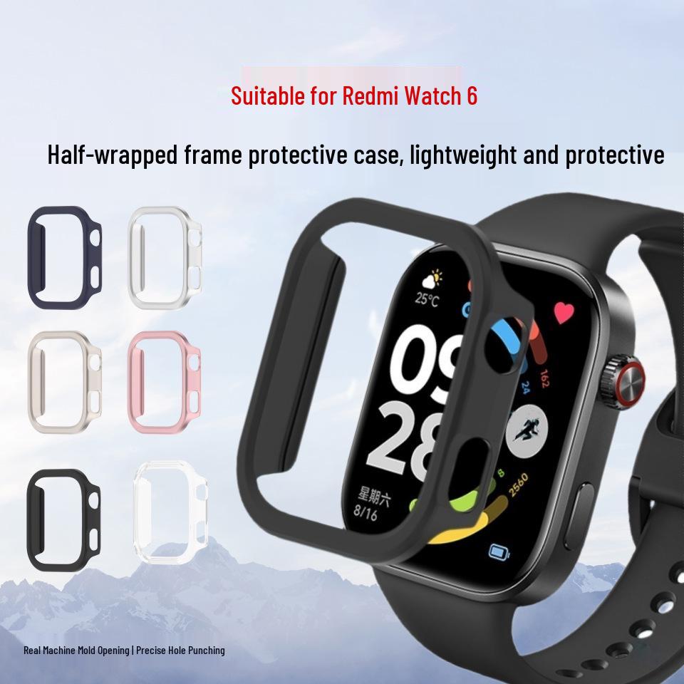 Custodia Protettiva per Redmi Watch 6: Cover Guscio Rigido Vuoto Semiavvolgente per Nuovo Modello