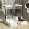 Automatic Pet Feeder Large Capacity 3.3L Pet Water Fountain 1.3kg Dog Food Feeding Bowl Plastic Pet Water Food Dispenser for Cats Dogs