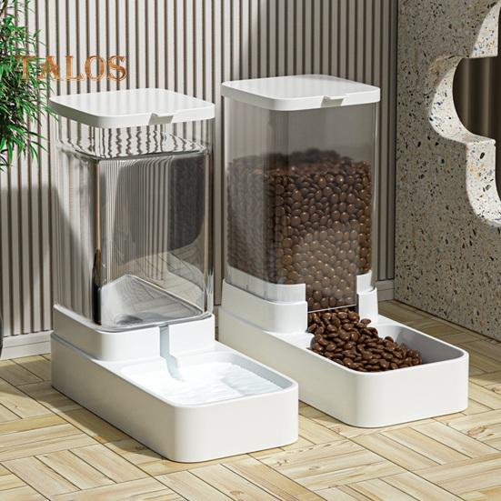 Automatic Pet Feeder Large Capacity 3.3L Pet Water Fountain 1.3kg Dog Food Feeding Bowl Plastic Pet Water Food Dispenser for Cats Dogs