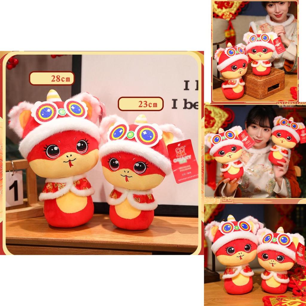 Adorable 2025 Year Of The Snake Plush Toy With Traditional Tang Suit Design For New Year Celebration