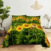 Sunflower Bed Sheets and Pillowcases for Single Double Beds Bedsheets Set with Pillow Case 2pcs 3pcs Queen Full Size 3D Soft