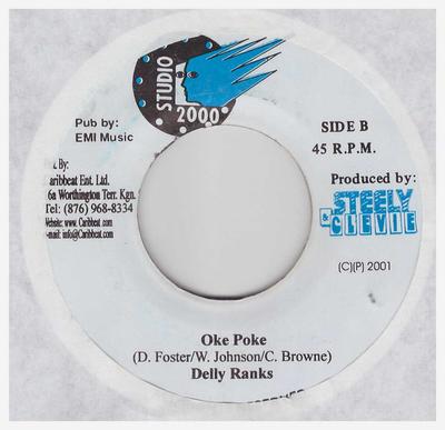 7inch Record LADY SAW / DELLY RANKS - Woman Beater / Oke Poke NONE Studio 2000 2001 Jamaica Reggae, Ska & Dub Used
