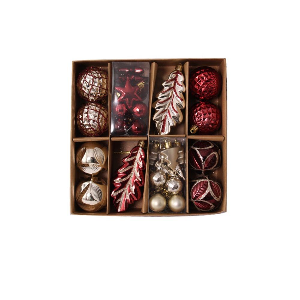 40pcs Shatterproof Christmas Ball Set Waterproof Christmas Tree Decoration Pendant  Home