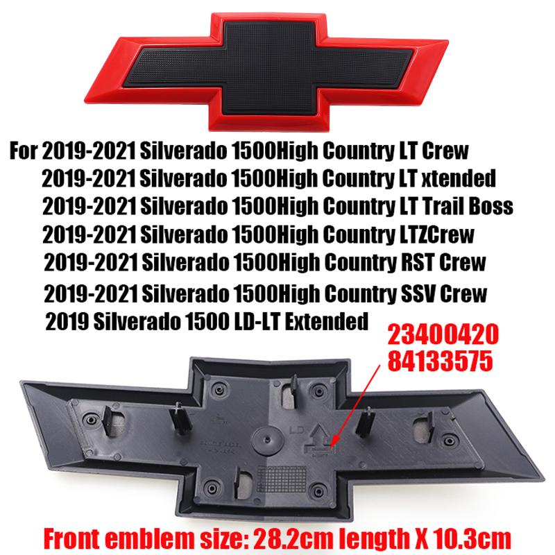 AABHJ1 1pz 3D ABS Logo Anteriore Auto Emblema Griglia Anteriore Auto Adesivo Cofano Anteriore Accessori Styling Per Chevrolet SILVERADO