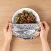 Wiederverwendbare Thermische Aluminiumfolie 120 Stück - Dehnbare Abdeckungen in Lebensmittelqualität für Schüsseln, Töpfe, Pfannen - Küchen-Aufbewahrung & Meal Prep
