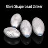 Olive-Shaped Plastic Core Lead Sinker - Streamlined, Non-Damaging Line for Long Cast Fishing