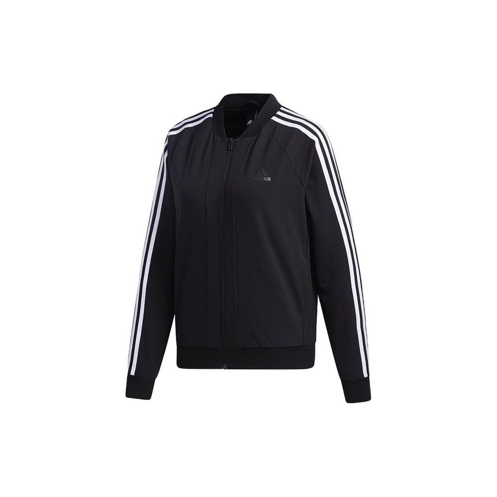Adidas Logo Printed Casual Jacket Women Jackets Black GF0189