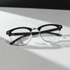 Men's Fashion Glasses Oval Half Frame Durable PC Material Suitable for Daily Commuting Home Use