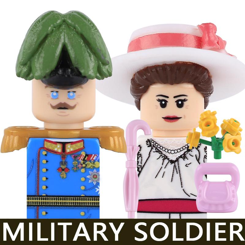 WW2 Military Soldier Figures Building Blocks Army Japanese Warrior Medical Nurse Officer Infantry Helmets UV Printed Bricks Toys