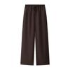Women's High Waist Elastic Straight Leg Drape Pants with Drawstring