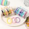 10pcs/set Simple Mixed-color Hair Tie Soft Seamless Highly Elastic Durable Rubber Band Hair Rope Headwear Hair Accessories