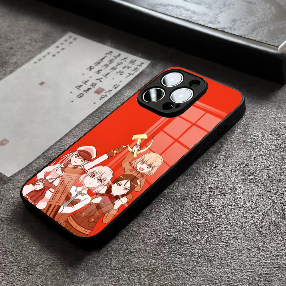 Girls Und Panzer Phone Case For IPhone 16 Pro Max 15 Plus 14 Pro 12 11 13 Mini X XR XS Max 8 7 Plus SE Glass Cover
