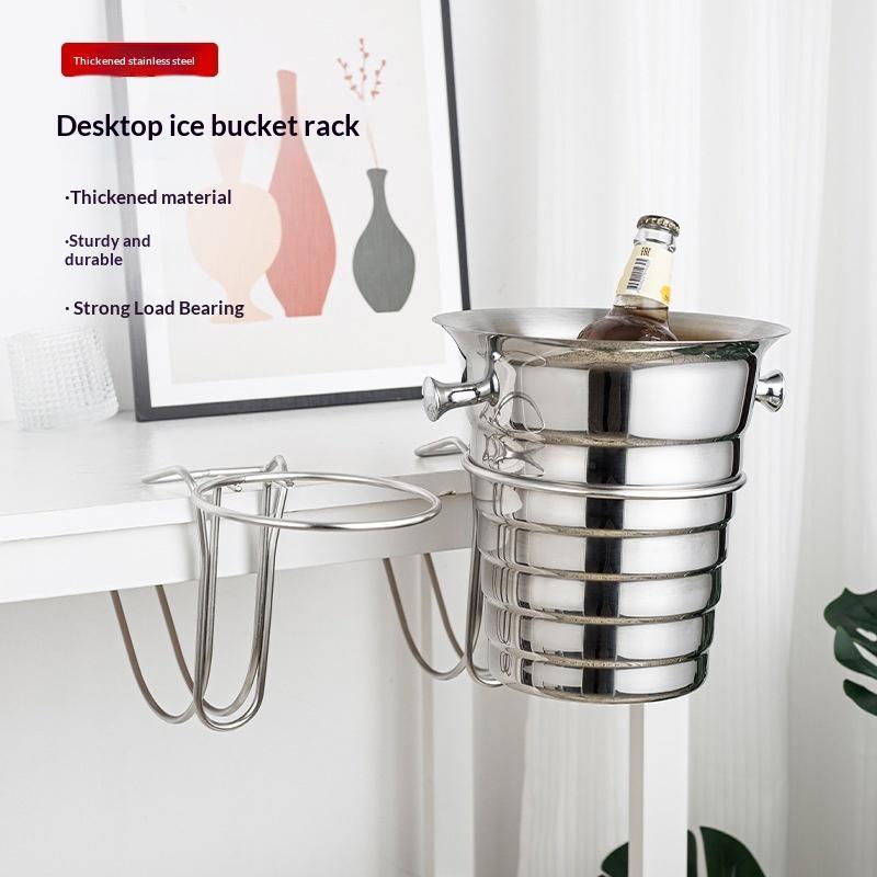 Desktop Ice Bucket Stand Cooler Stand Beerbarrel Rack Wine Bucket Stand For Outdoor Cocktail Parties Cooking