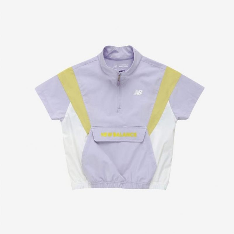 New Balance Kids Woven Half Zip Setup Nk9ye2106u 76 Short Sleeve Tee