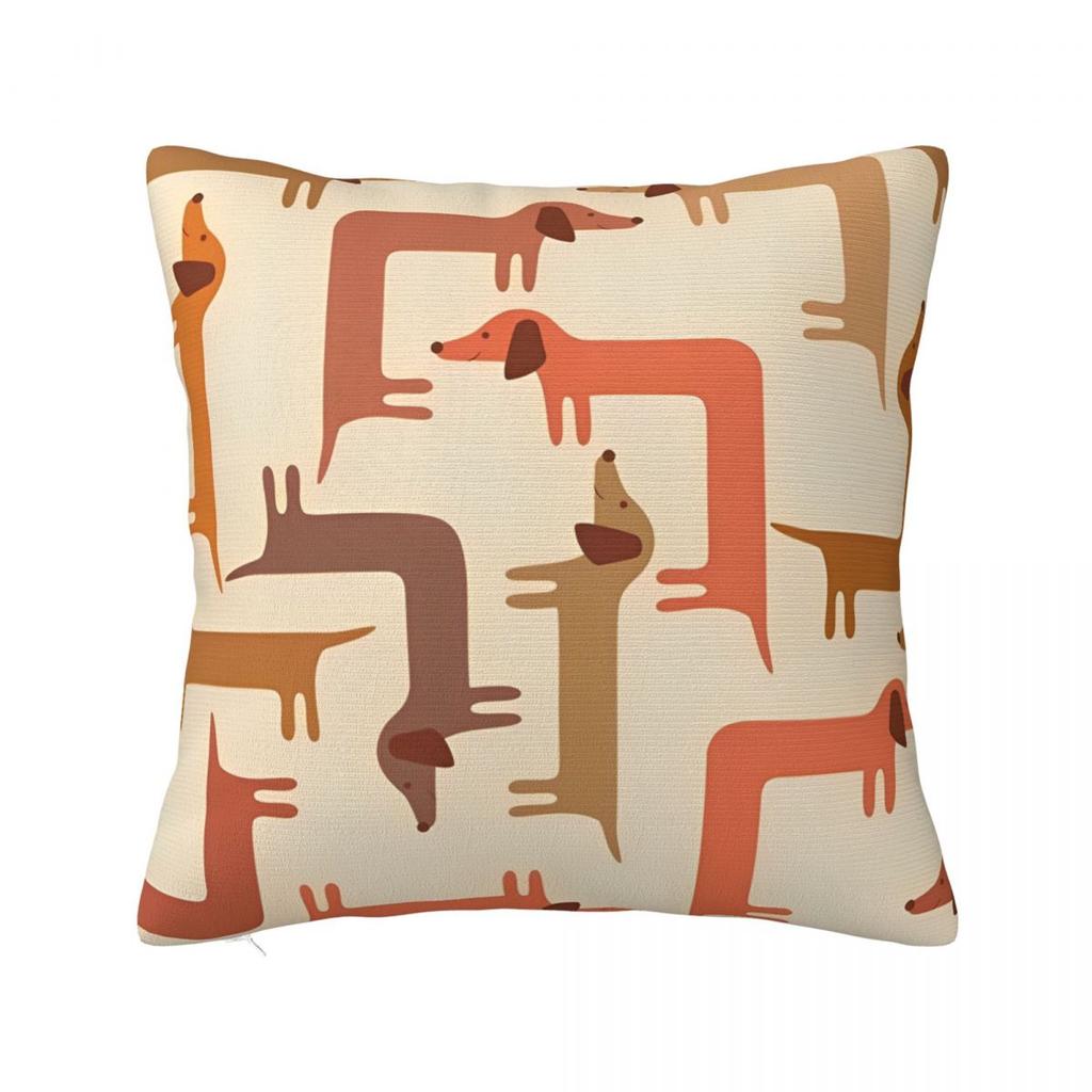 Dachshund Pillow Cases Gift for Animal Dog Lover Cushion Covers Awesome Polyester Decorative Pillowcase for Home 18x18