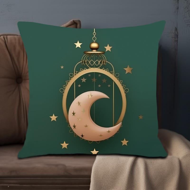 1 x doppelseitig bedruckte Kissenbezüge mit Ramadan-Motiv. (17,7"*17,7") Traditionelle Kissenbezüge für Zuhause, Dekoration für Zimmer, Bett, Sofa, Stuhl, ohne Kissenkern