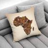 Africa Map ART Throw Pillow Case For 50x50cm 40x40cm 55x55cm 45x45cm 30x30cm Square Bedroom Pillowcase Cover