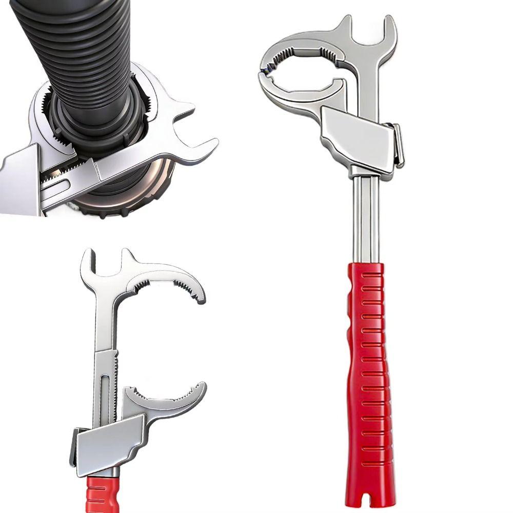 Large Opening Bathroom Spanner Aluminum Zinc Zinc Alloy Plumbing Wrench Faucet Wrench  Sink Installation