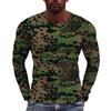 3D Printed Camouflage T Shirt For Men Hidden Tree Pattern Tees Spring Autumn Casual Loose T-Shirts Long Sleeves Round Neck Tops
