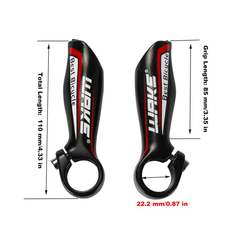 1 Pair 22.2mm Clamp Diameter Bike Bar Ends Aluminum Alloy Bike Grip Ends  Riders and Cyclists