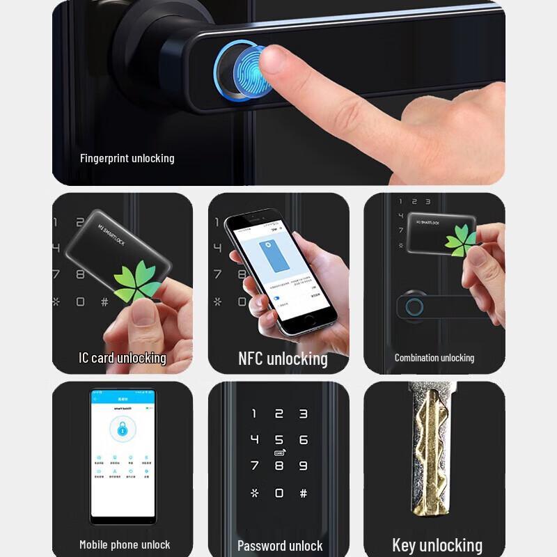 Gesky Smart Fingerprint & Access Control Door Lock CN plug (adapter included)