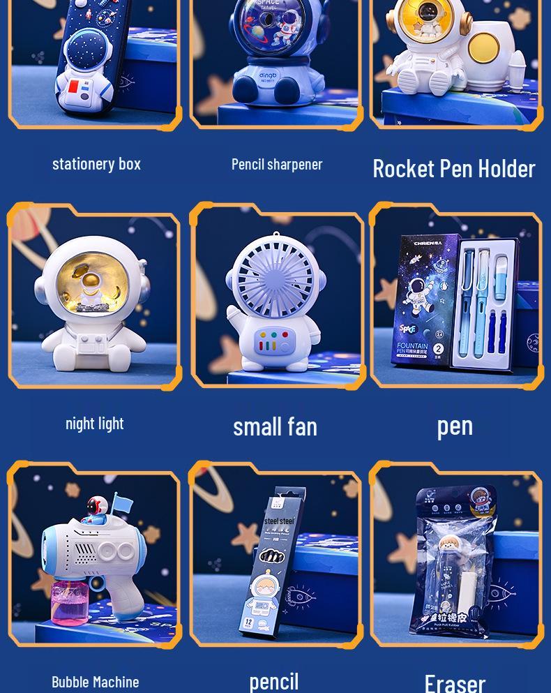 Children's Day Astronaut Stationery Gift Box for 10-Year-Old Boys - Surprise Birthday & Back-to-School Gift