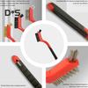 6Pcs/Set Narrow Space Wire Brush Set Ergonomic Long Handle Bristle Cleaning Brush Kitchen Bathroom Garage Tool