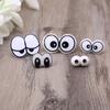 Large Mixed Packaging Cartoon Eyes Black Eyes White Base Plastic Children's Crafts Model Dolls Toys Ornaments AdornmentL