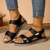 Women’s Platform Hook-and-Loop Slide Sandals Open-Toe Summer Shoes