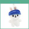 Plush Wolf Bear Rabbit Keychain Soft Toy With Hat Design For Kids And Collectors