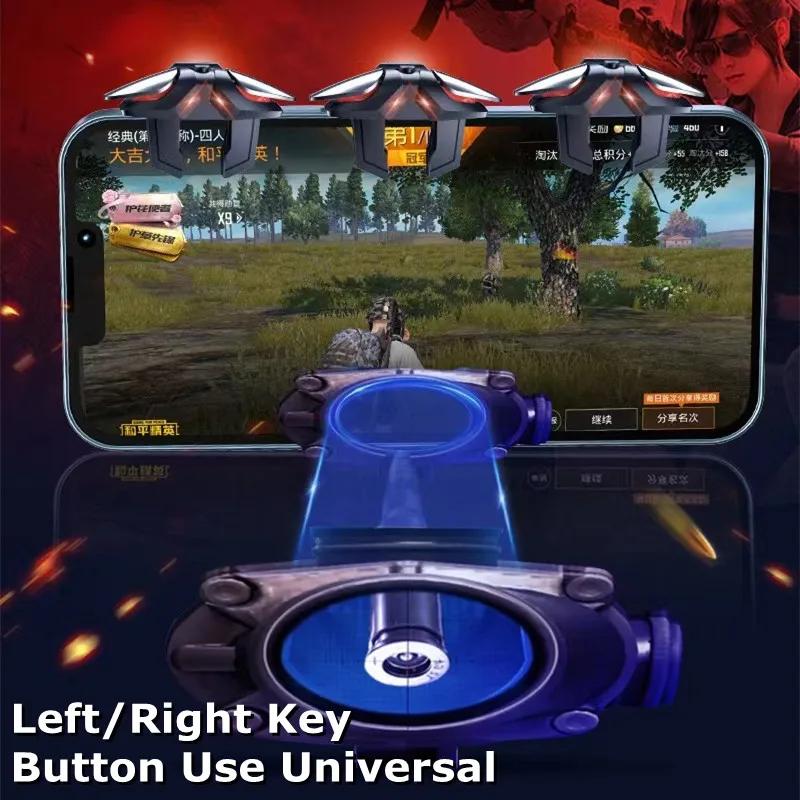 Für JS61 6 Finger Handy Gaming Trigger für PUBG Game Controller Gamepad Joystick Zielen Schießen L1R1 Taste für IOS Android