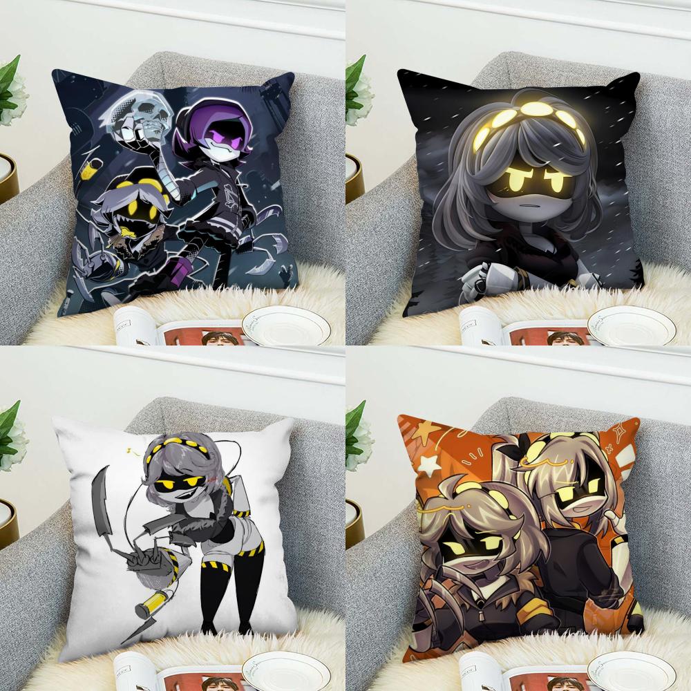Anime MMurder Drones Pillow Case For Car Sofa Decorative Home Doublesided Print Plush Square Throw Pillow Cushion Cover