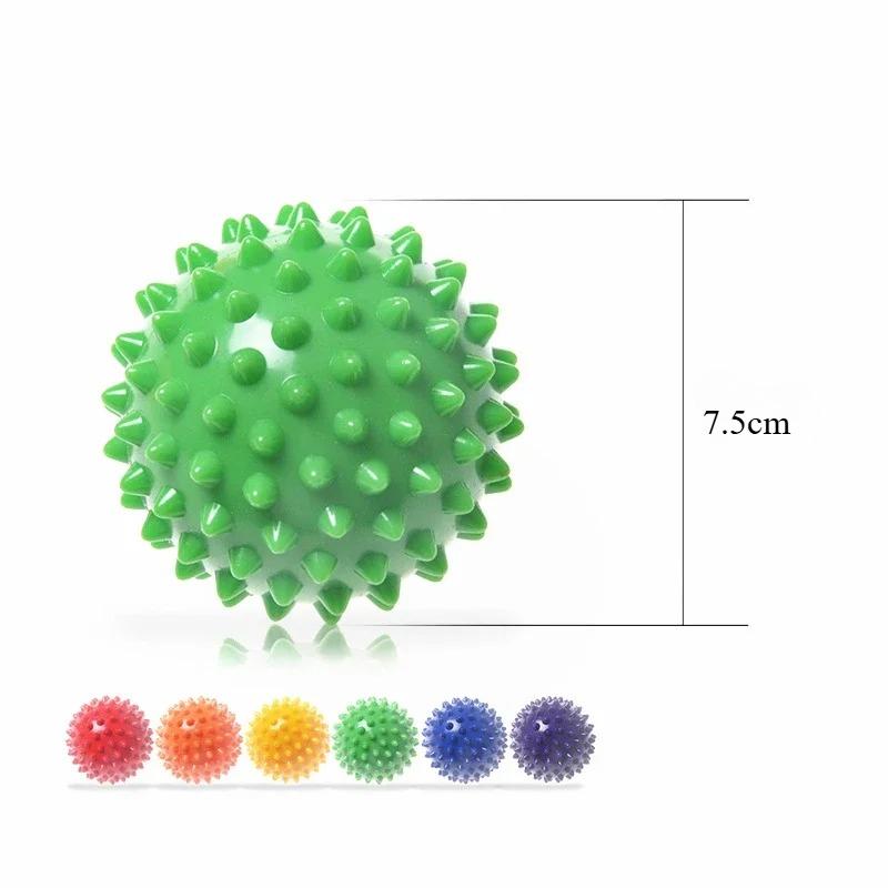7.5cm Fitness Therapy PVC Ball Plantar Fascia PVC Massage Ball Muscle Relaxation Acupoint Massage Stimulating Ball Fitness Ball