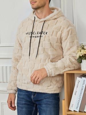 Cross Europe Herren Stickerei Lässiger Kapuzenpullover - Herbst/Winter Locker Gestrickter Pullovermantel