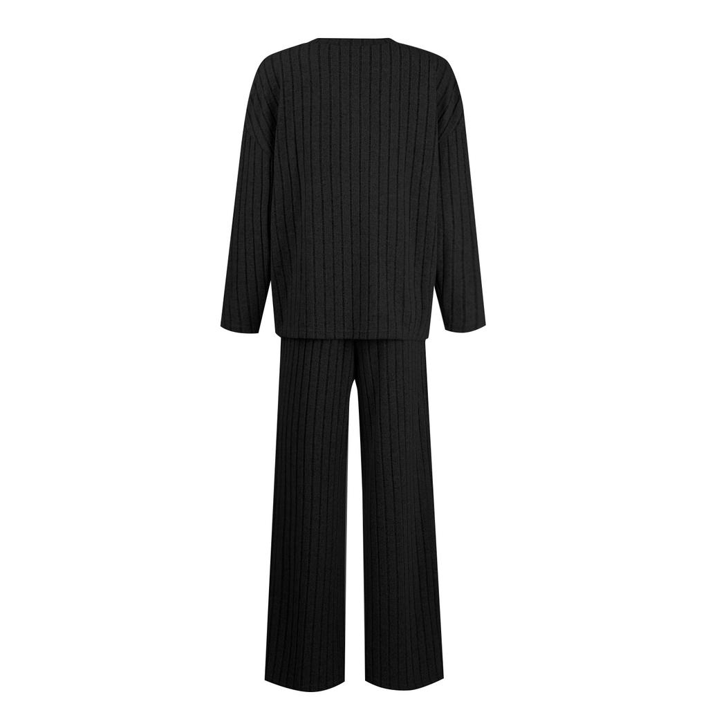 Women's Solid Color Sexy Casual Slim New Fashion Feminine Suit Two-piece Set