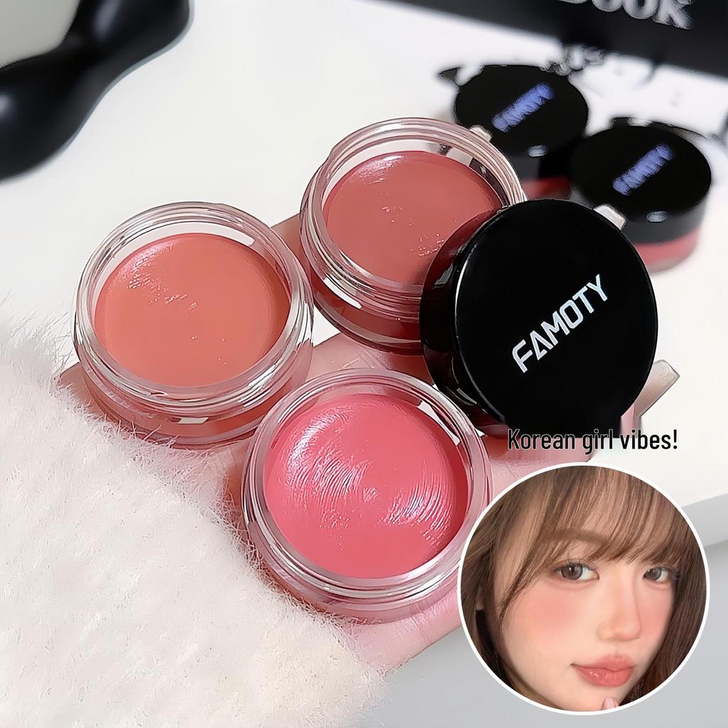 FAMOTY Multi-Use Blush & Lip Cream: Natural Sheer Highlighter for Universal Complexion Enhancement