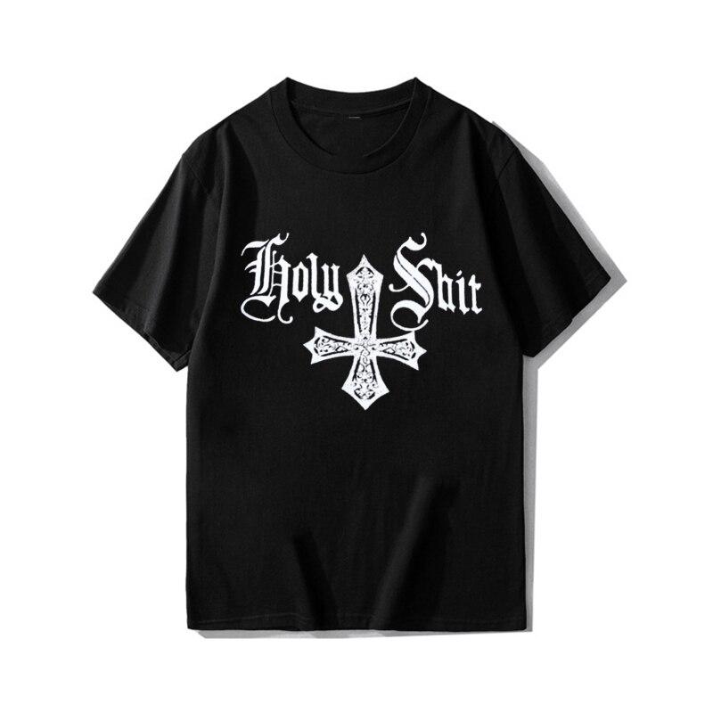 

2023 Хип-хоп Женщины Футболка Эстетический крест Принт Харадзюку 90S Летняя хлопковая одежда Кибер Y2K Готическая темная уличная одежда Топы Y2K