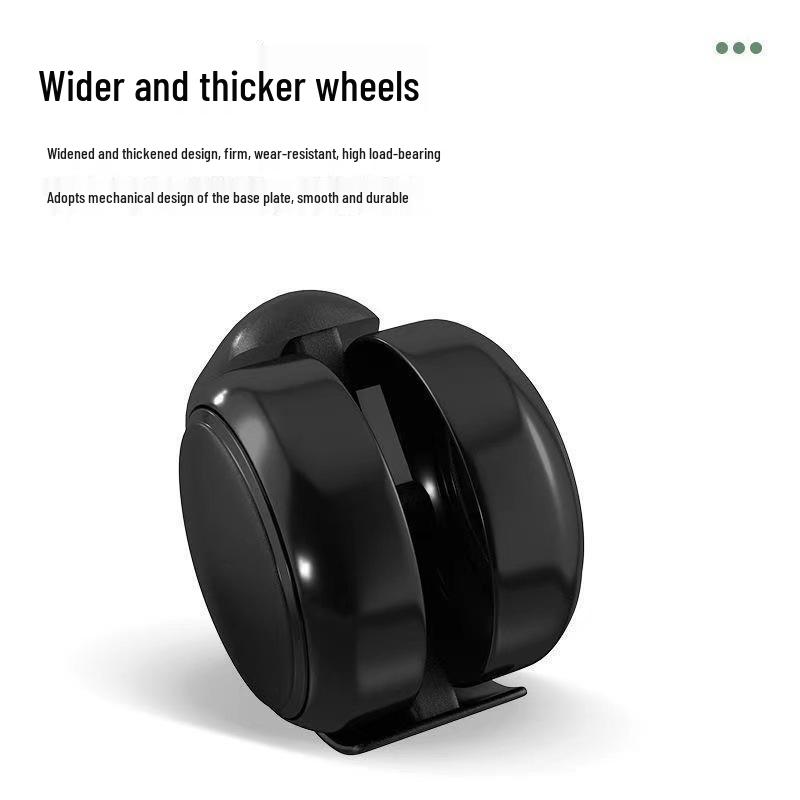 2-Inch Silent PU Office Chair Casters for Executive and Boss Chairs - Thickened Swivel with Circlip Universal Design