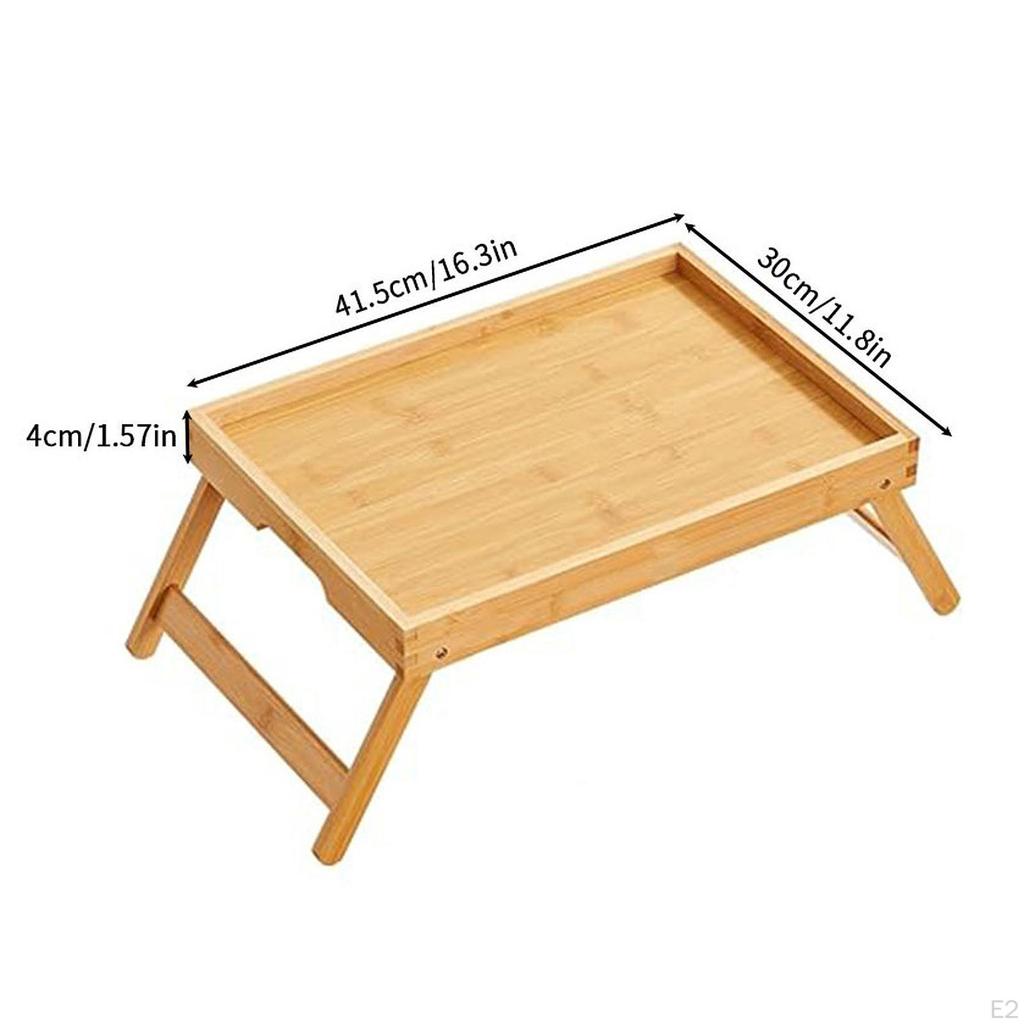 Faltbarer Betttisch Schoß Bambus Lesehalter Tragbar Vielseitig Kleiner Laptop-Schreibtisch Frühstück