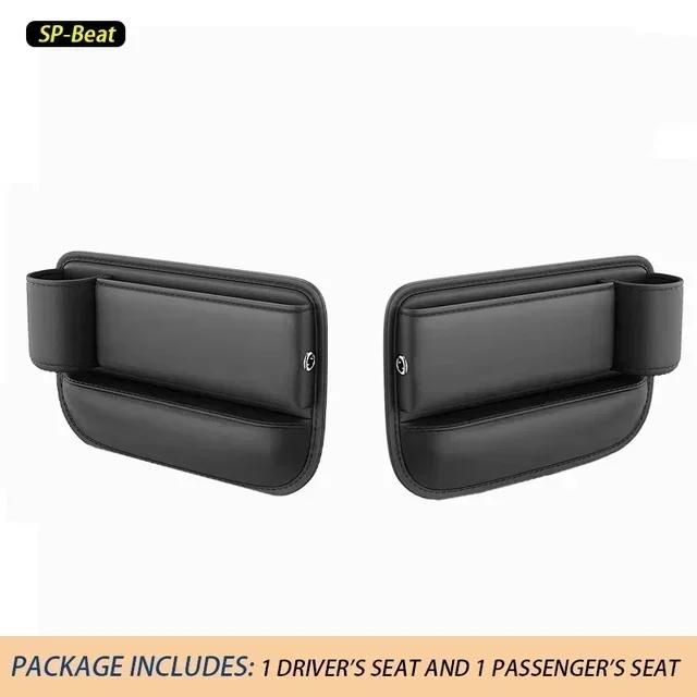 Multifunction Car Seat Gap Leak-proof Storage Bag For Car Seat Gap Filler With Cup Holder PU Leather Seat Slot Organizer Box