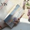 Portable Pen And Pencil Holder Clear Mesh Case, Large Transparent Pouch for Girls, Waterproof Soft Color Case Stationery Bag High School Students,