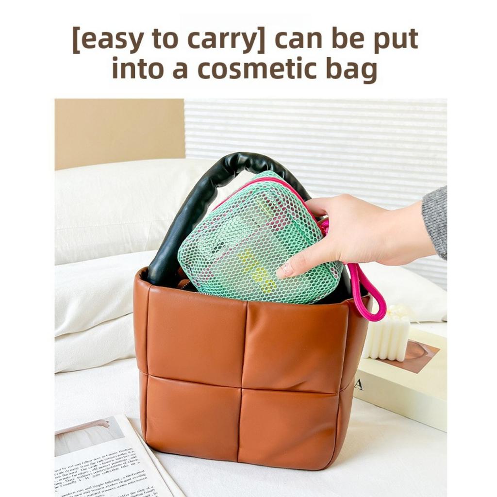 Kleur Draagbare Mesh Rits Opbergtas - Duurzame Make-up, Sieraden en Essentiële Reisorganizer - Lichtgewicht en Compacte Make-uptas