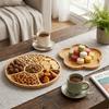 Burr‑free Tea Tray Bamboos Tea Platter Bamboos Grain Serving Plate  Afternoon Tea