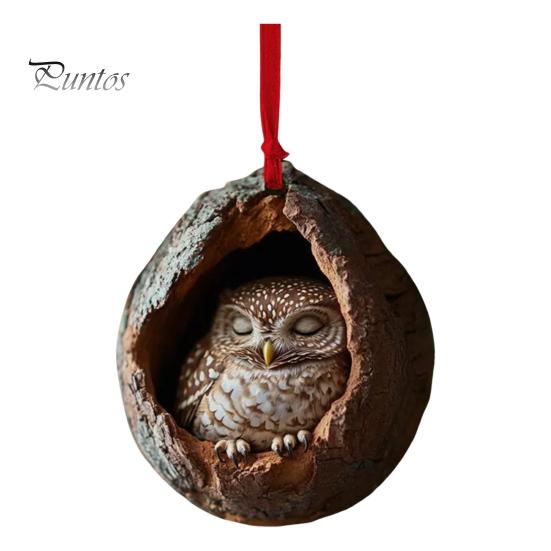 Christmas Animal Ornament Cartoon Forest Animal Hanging Decoration 2D Flat Acrylic Pendant for Christmas Tree Decor