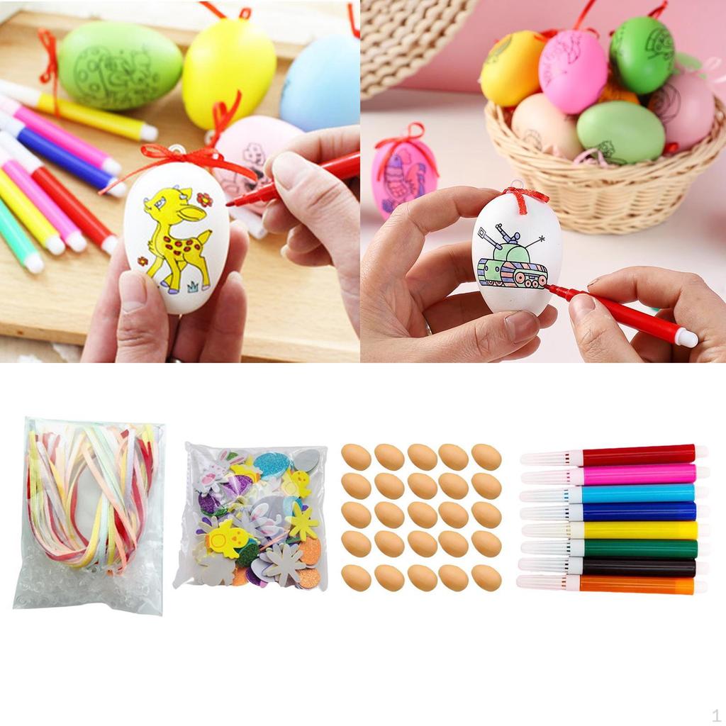 25 Colorful Eggs for Crafting Hanging Ornaments Seasonal Celebrations