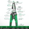 Old A 9" Multifunctional Electrician's Long-Nose Pliers - Wire Stripping and Crimping Tool (Model: LA320929)
